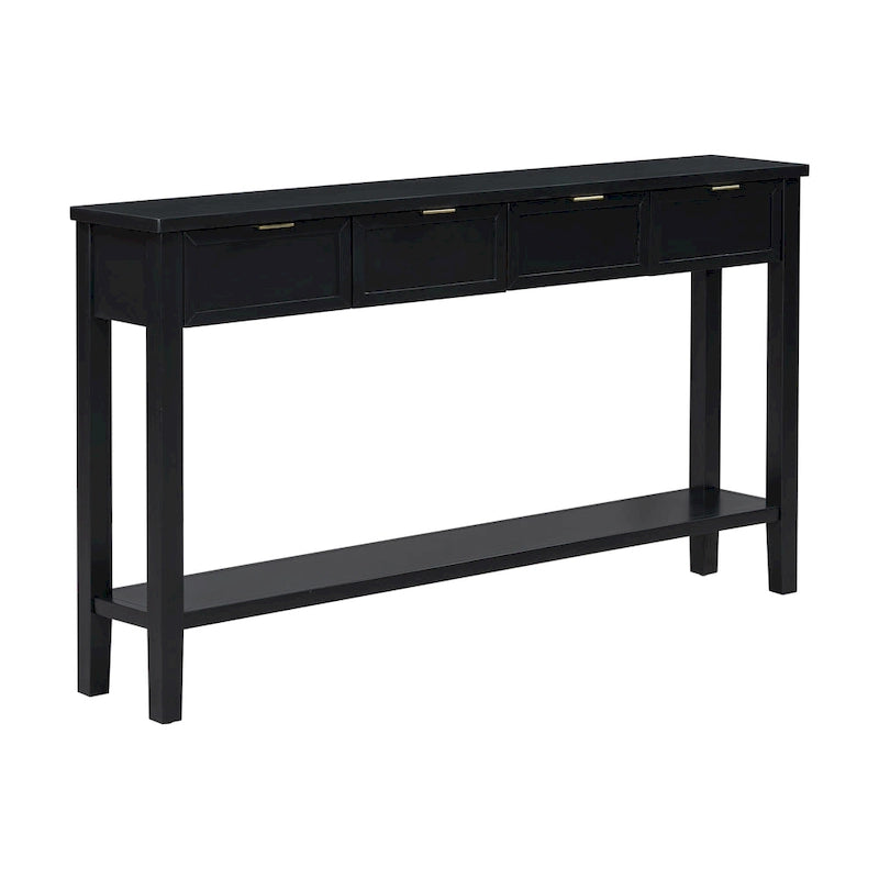Console d'entrée de haute qualité avec 4 tiroirs spacieux et 1 étagère inférieure