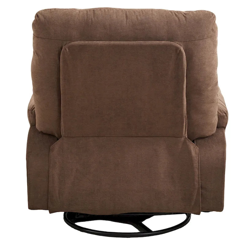 Fauteuil inclinable, pivotant à 360° et à bascule en lin avec poches latérales
