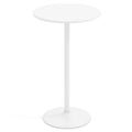 White MDF Metal Bistro Table with Stable Round Base
