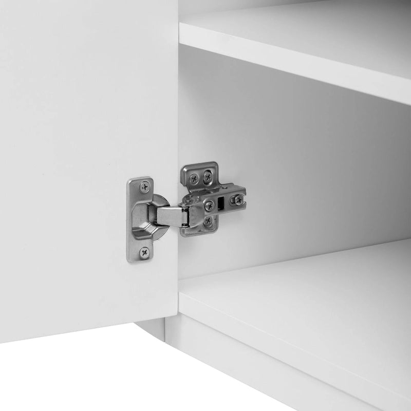 Meuble TV minimaliste moderne de 70,8 pouces pour téléviseurs jusqu'à 80 pouces, meuble de divertissement avec 3 tiroirs et 1 étagère