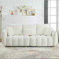 GDFStudio Alanna Canapé 3 places moderne en tissu peluche 79,5 po avec oreillers