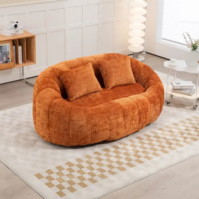 Fauteuil poire paresseux en chenille