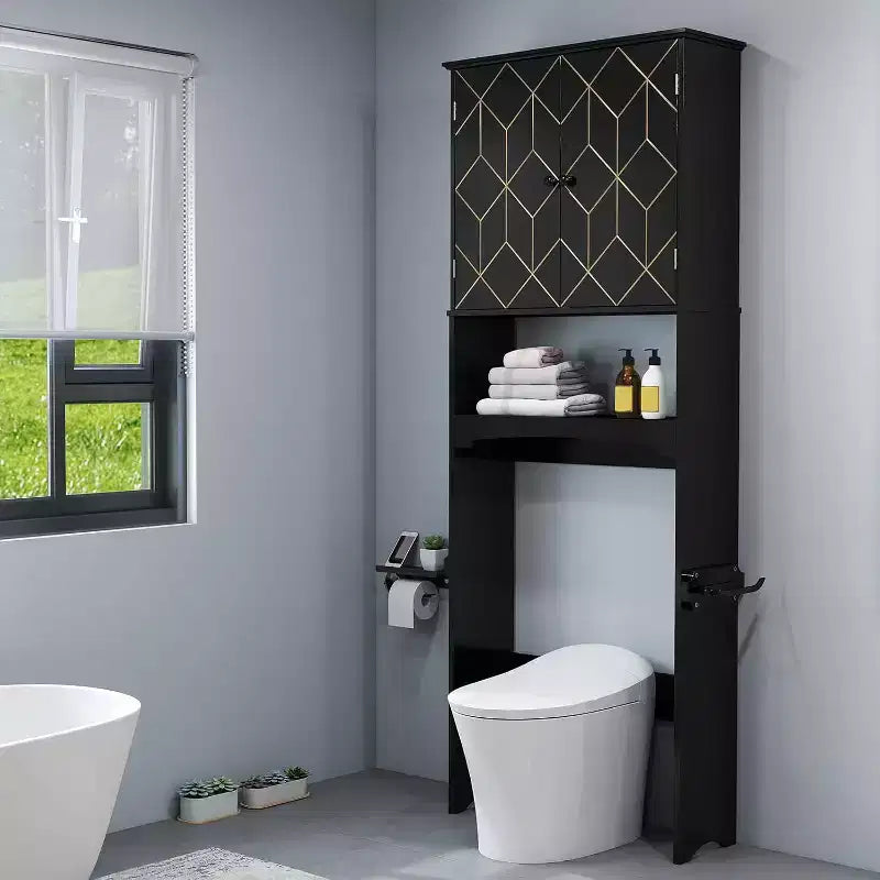 Meuble de rangement pour WC, étagère WC.