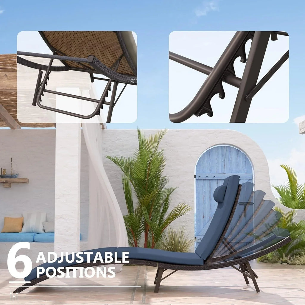 Ensemble de 3 chaises longues d'extérieur Kullavik