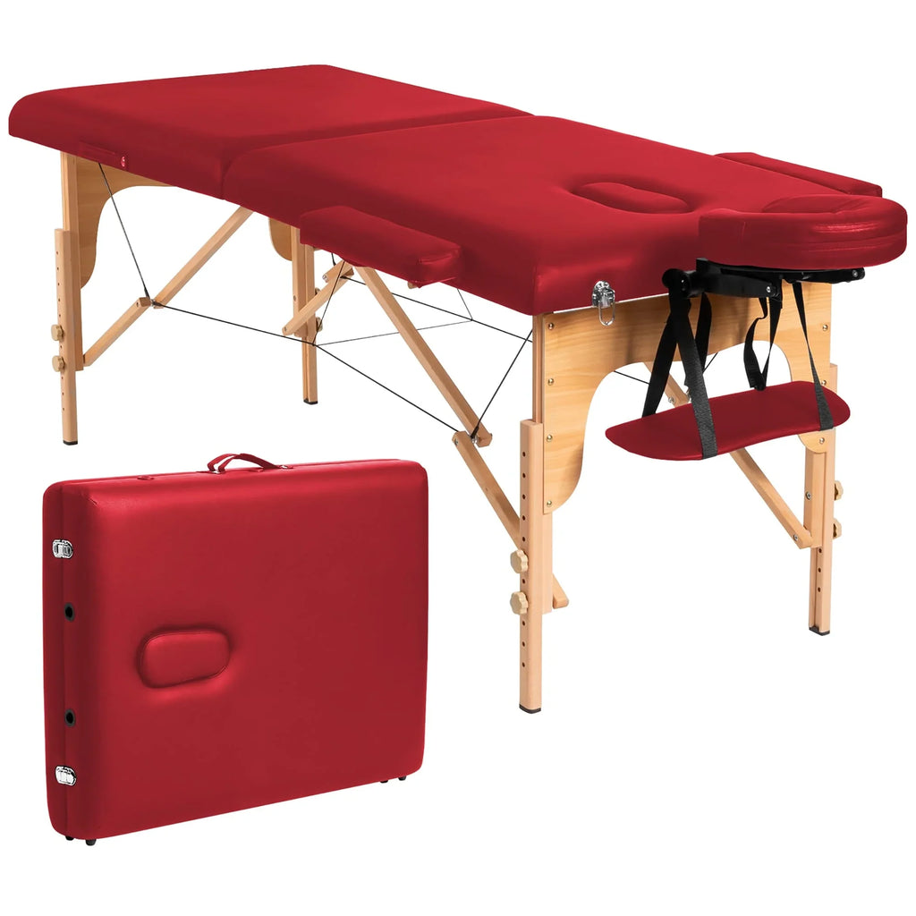 Table de Massage Portable 84L Réglable pour Soins du Visage, Tatouage, avec Housse de Transport