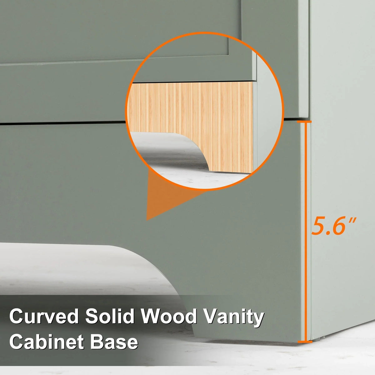 Meuble-lavabo de salle de bain Wavy Line 30/36/48 avec évier et robinet