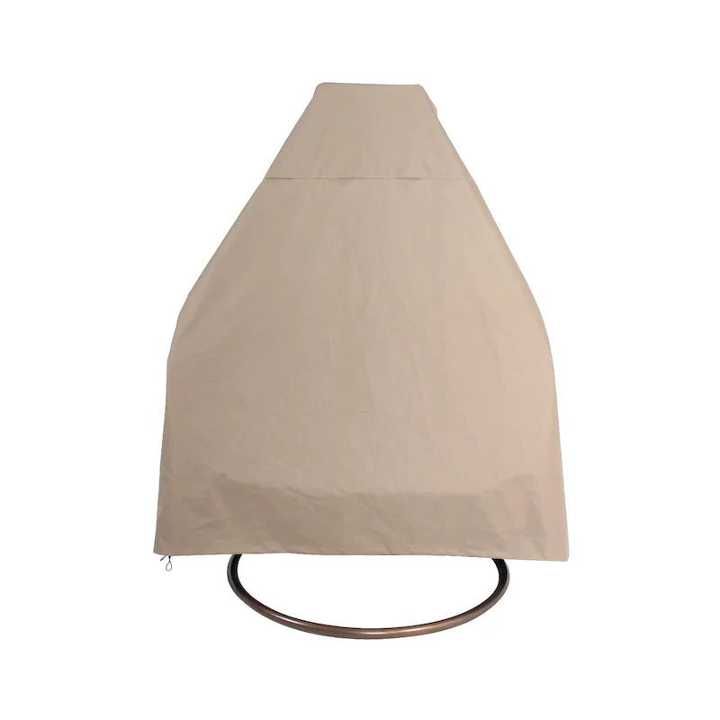 Fauteuil suspendu en forme d'œuf avec support métallique, cadre en osier et coussin – Beige / Bleu anthracite / Blanc / Bleu / Blanc antique / Marron / Toile, 2 places