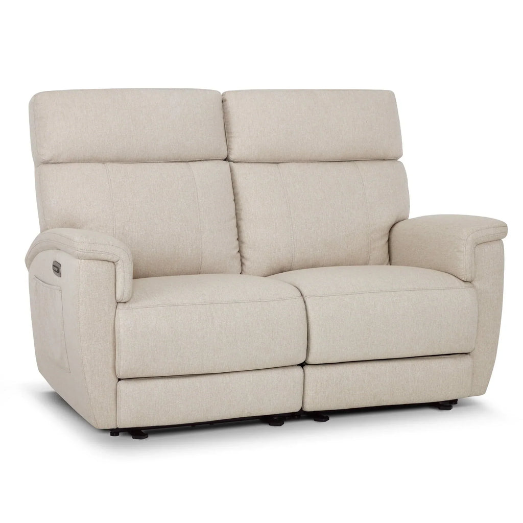 Canapé inclinable électrique MCombo 60,2 po avec massage et double chauffage, appuie-tête réglable, ports USB et Type C, tissu