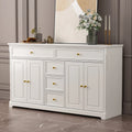 Buffet bahut 150 cm blanc laqué moderne contemporain du milieu du siècle