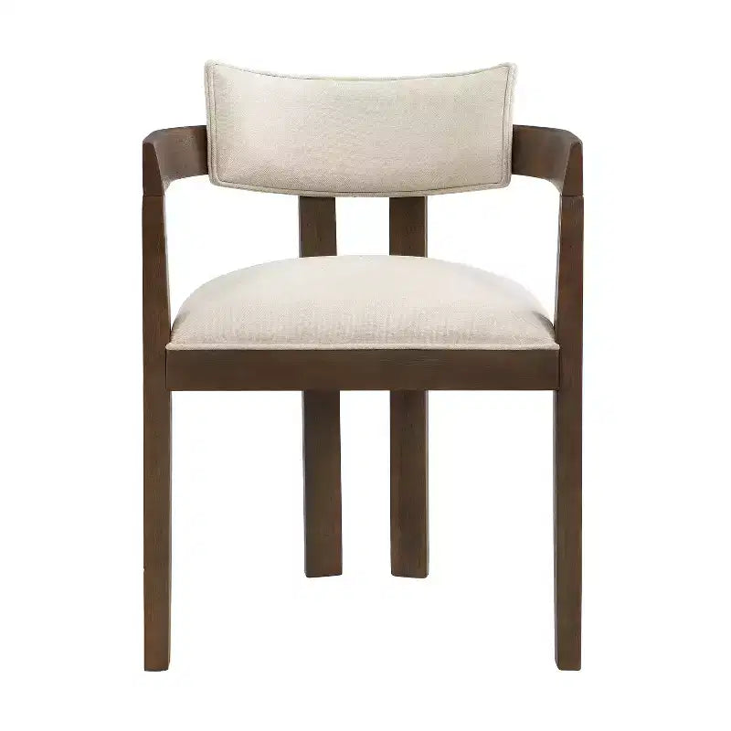 Ensemble de salle à manger rond moderne 5 pièces Christopher Knight Home Shankar avec chaises rembourrées en bois d'hévéa