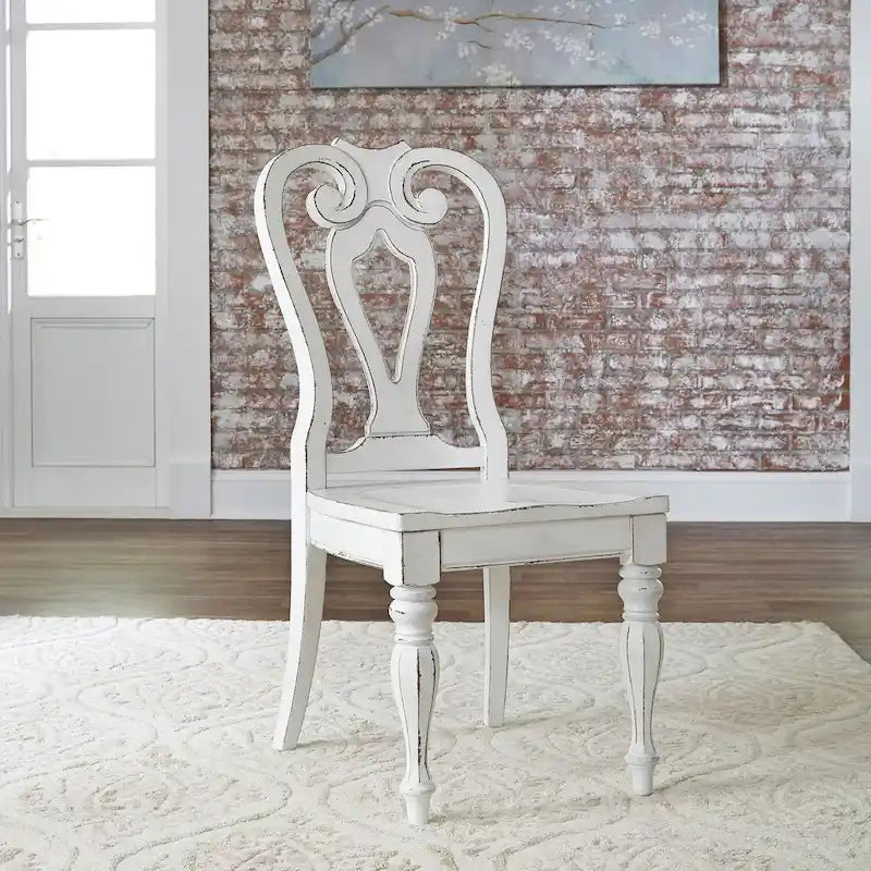 Chaise d'appoint à dossier droit Splat de Magnolia Manor (lot de 2)