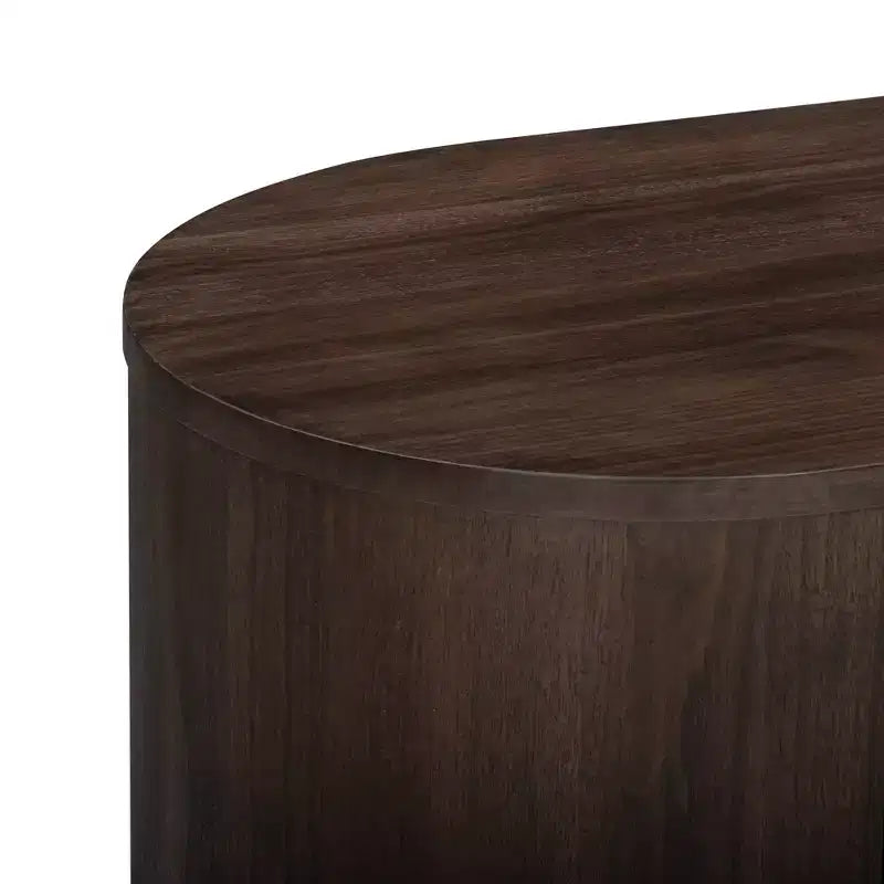 Commode moderne à 6 tiroirs avec plateau Live Edge, piètement en métal et construction en bois mélangé durable