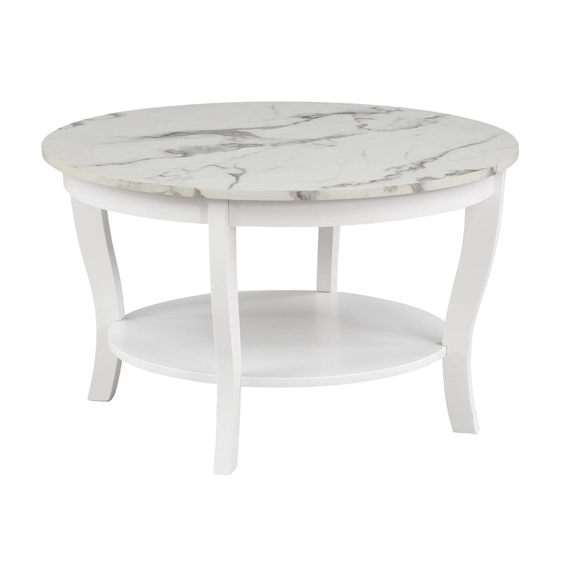 Table basse ronde avec étagère American Heritage de Convenience Concepts