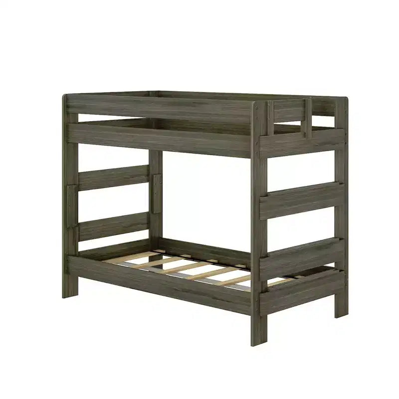 Lit superposé double en bois massif Plank+Beam pour adulte