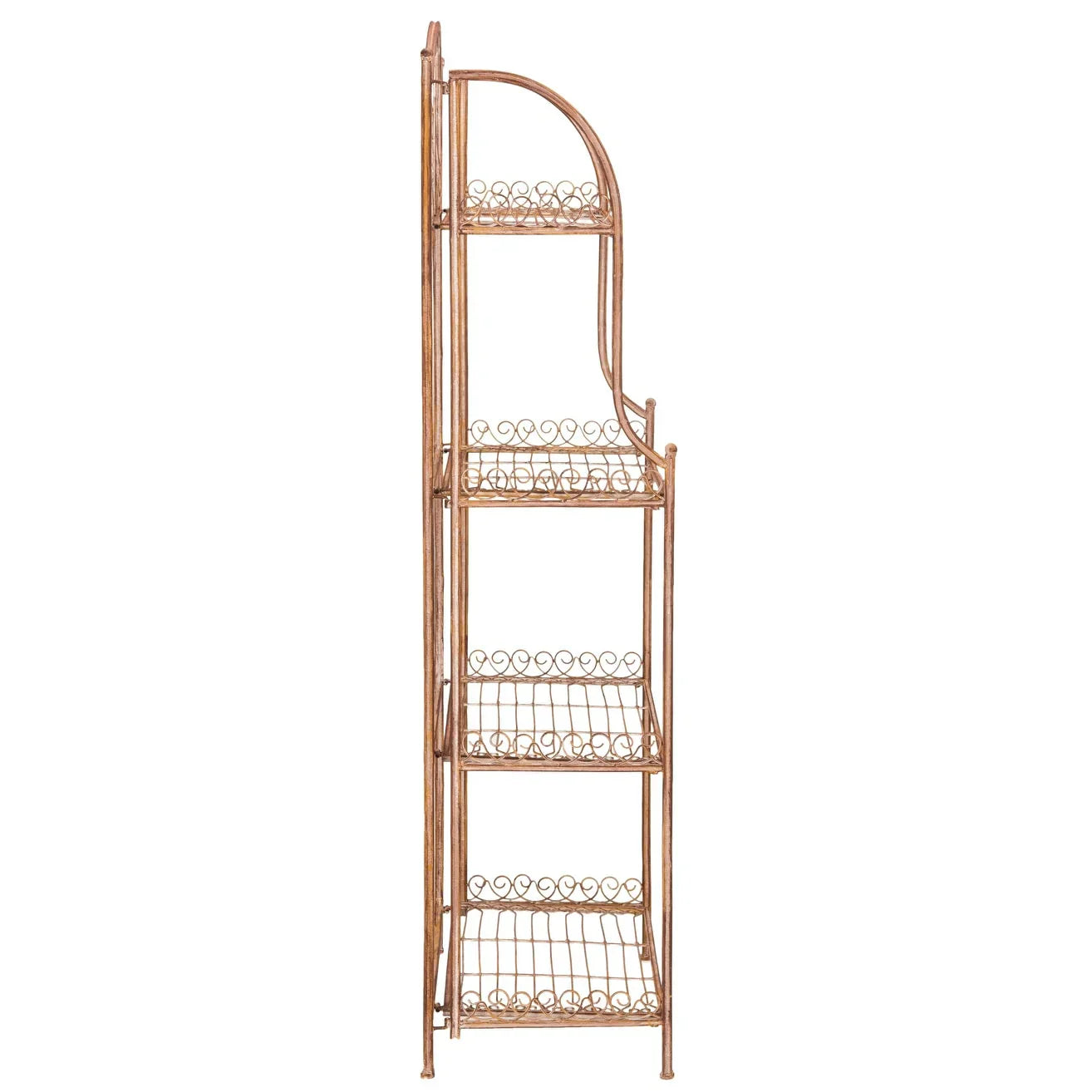 SAFAVIEH Bryn Étagère de boulanger d'extérieur victorienne en fer forgé à 4 niveaux - 63,5 cm l x 38,1 cm P x 160 cm H - 25L x 15P x 63H