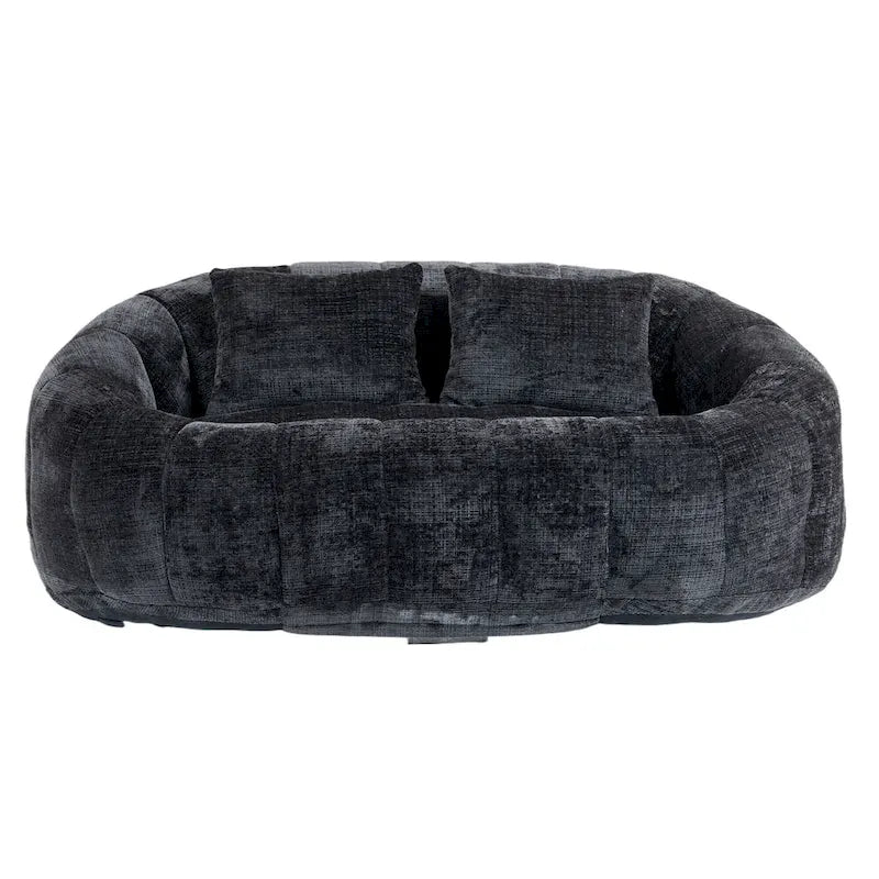 GDFStudio - Canapé paresseux 2 places en chenille Laurel avec mousse haute densité et confort surdimensionné