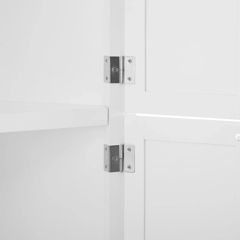 Meuble d'angle de rangement haut avec 8 portes et 4 étagères
