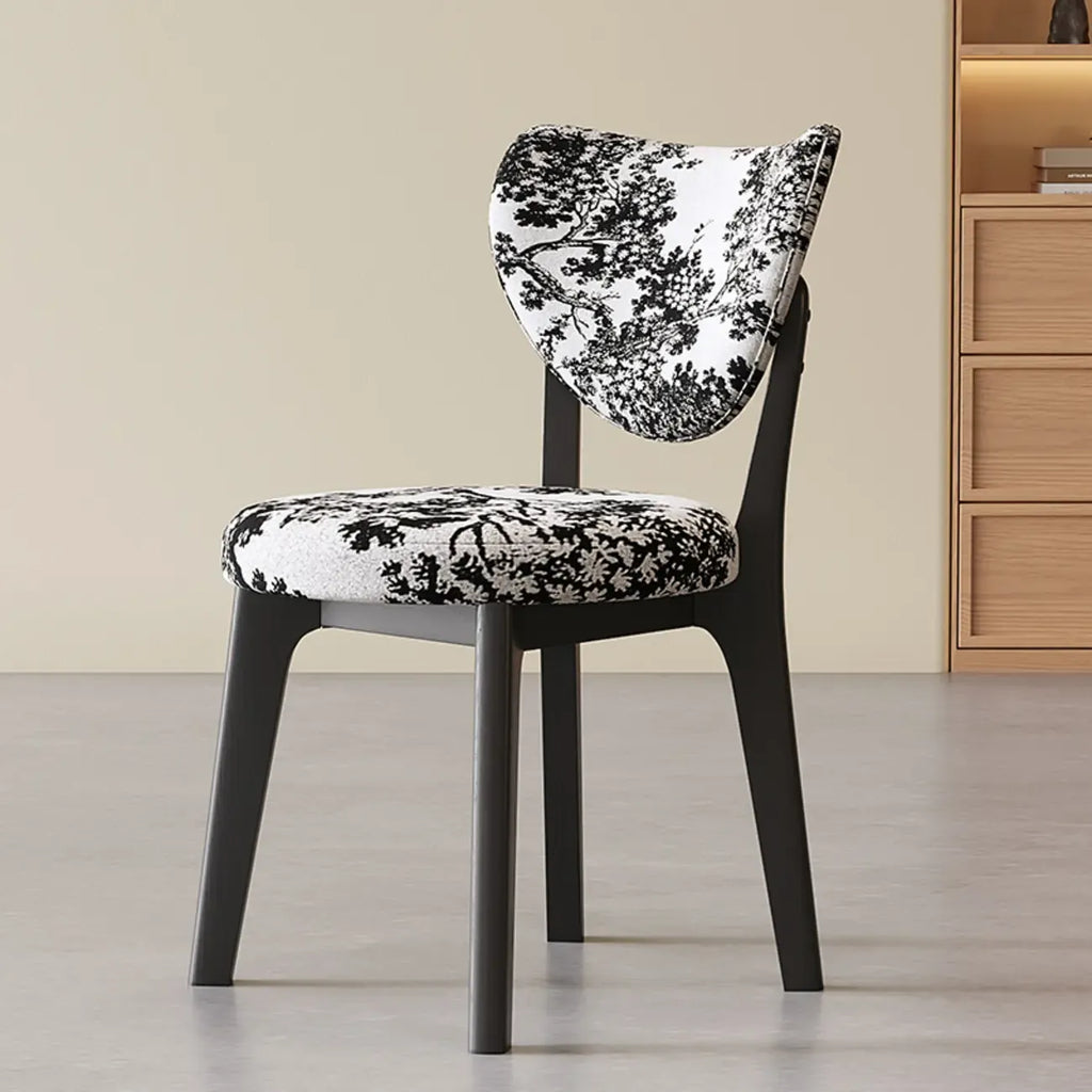 Chaise de salle à manger sans accoudoirs moderne en similicuir à dossier haut