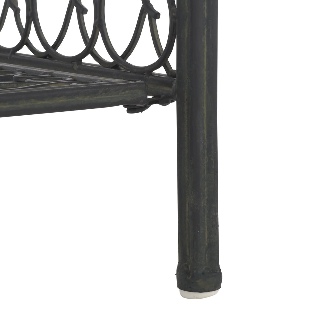 SAFAVIEH Bryn Étagère de boulanger d'extérieur victorienne en fer forgé à 4 niveaux - 63,5 cm l x 38,1 cm P x 160 cm H - 25L x 15P x 63H