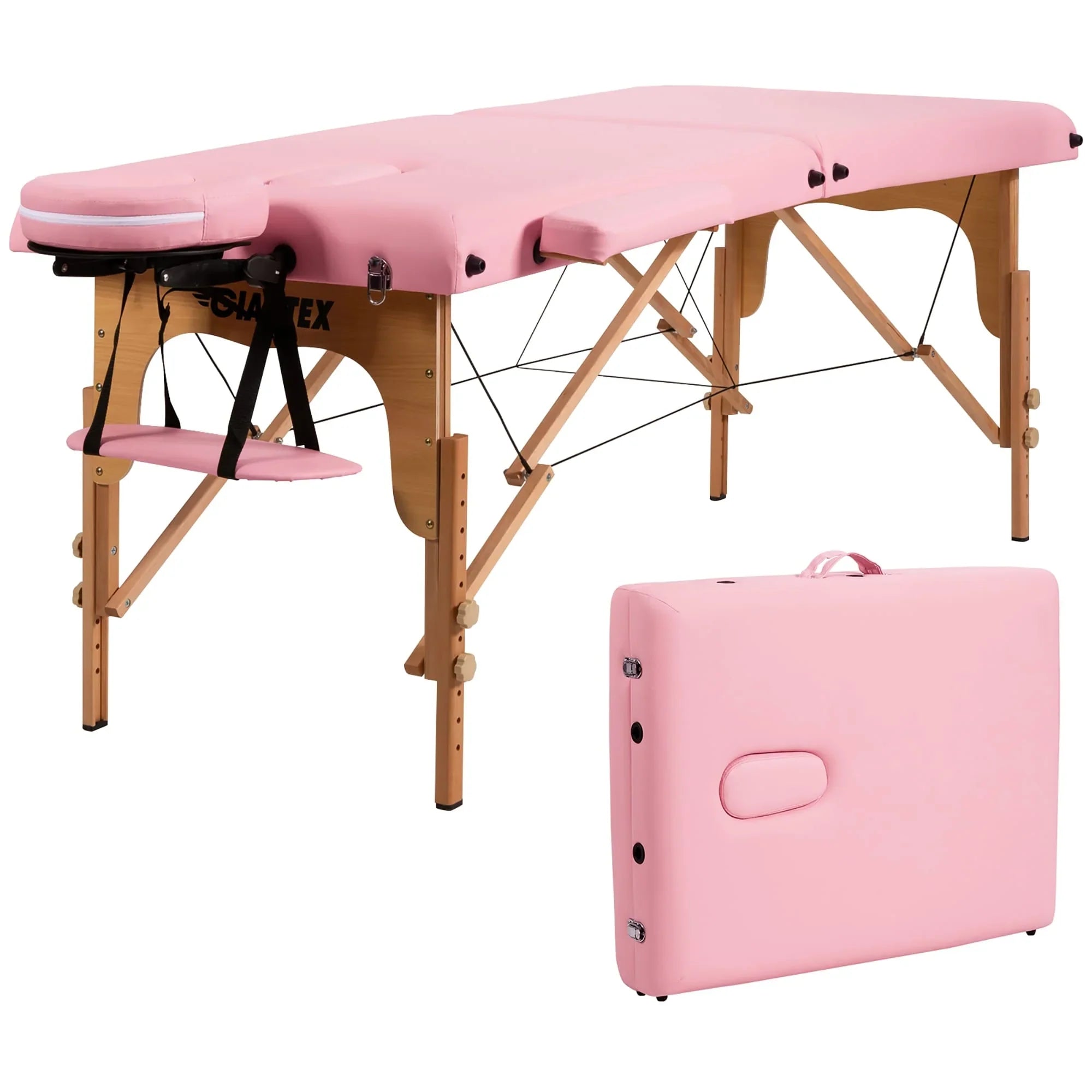 Table de Massage Portable 84L Réglable pour Soins du Visage, Tatouage, avec Housse de Transport