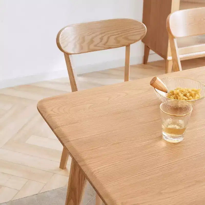 MAYEERTY Lot de 4 chaises de salle à manger en bois massif, chaises en bois naturel pour cuisine, salle à manger, salon
