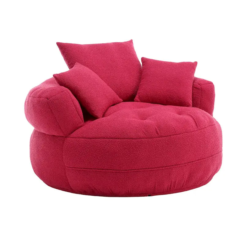 Fauteuil paresseux rond – Blanc/Bleu/Gris/Jaune/Orange/Rouge rosé/Bleu marine/Vert, Siège simple et double