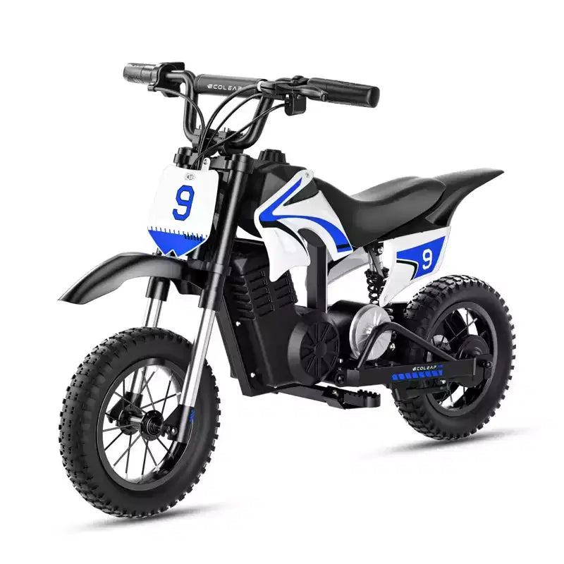 Moto tout-terrain électrique pour enfants ECOLEAP K1, 36V, rapide (25 km/h), autonomie de 22 km, moteur de pointe 700W, 3 modes de vitesse, pneus tout-terrain de 12 pouces, homologuée UL, pour les 3-10 ans.