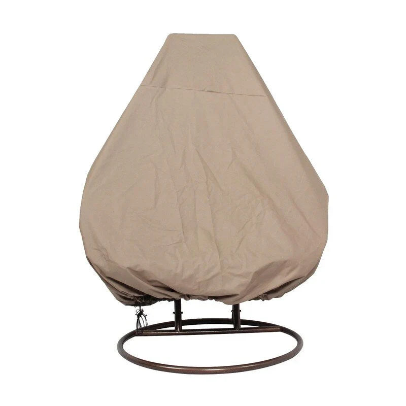 LeisureMod Fauteuil suspendu œuf 2 places avec support - Balançoire / hamac de patio en rotin osier pour extérieur/intérieur avec coussins
