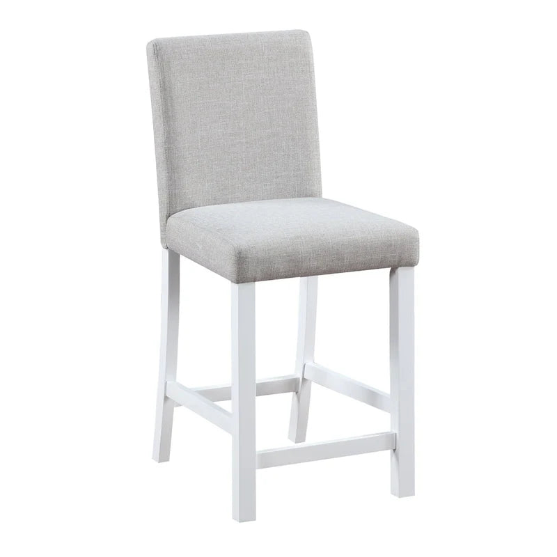 Ensemble de salle à manger moderne 5 pièces avec table carrée hauteur comptoir et 4 chaises rembourrées