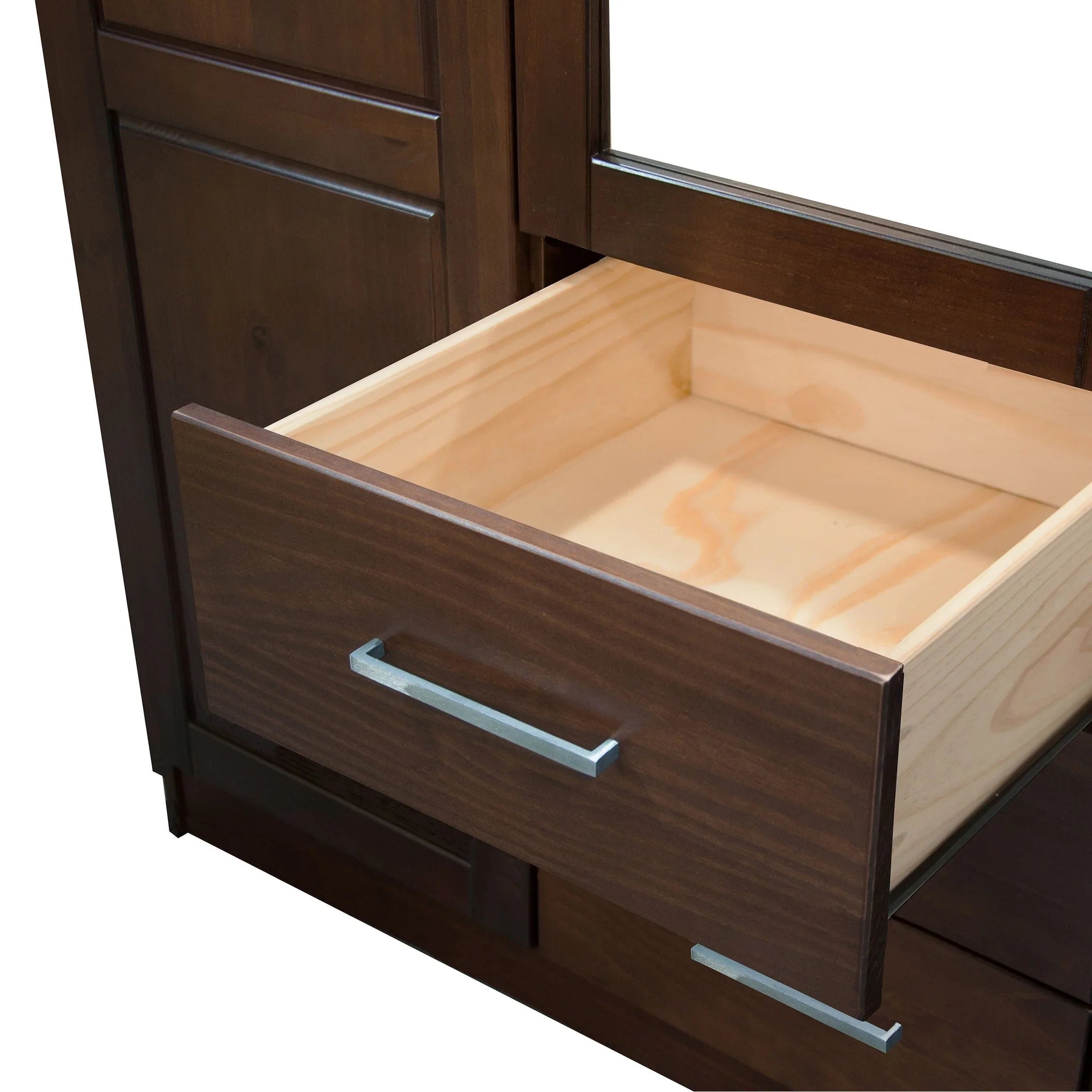 Palace Imports Armoire Cosmo 3 portes 100 % bois massif avec portes en bois massif ou portes miroir