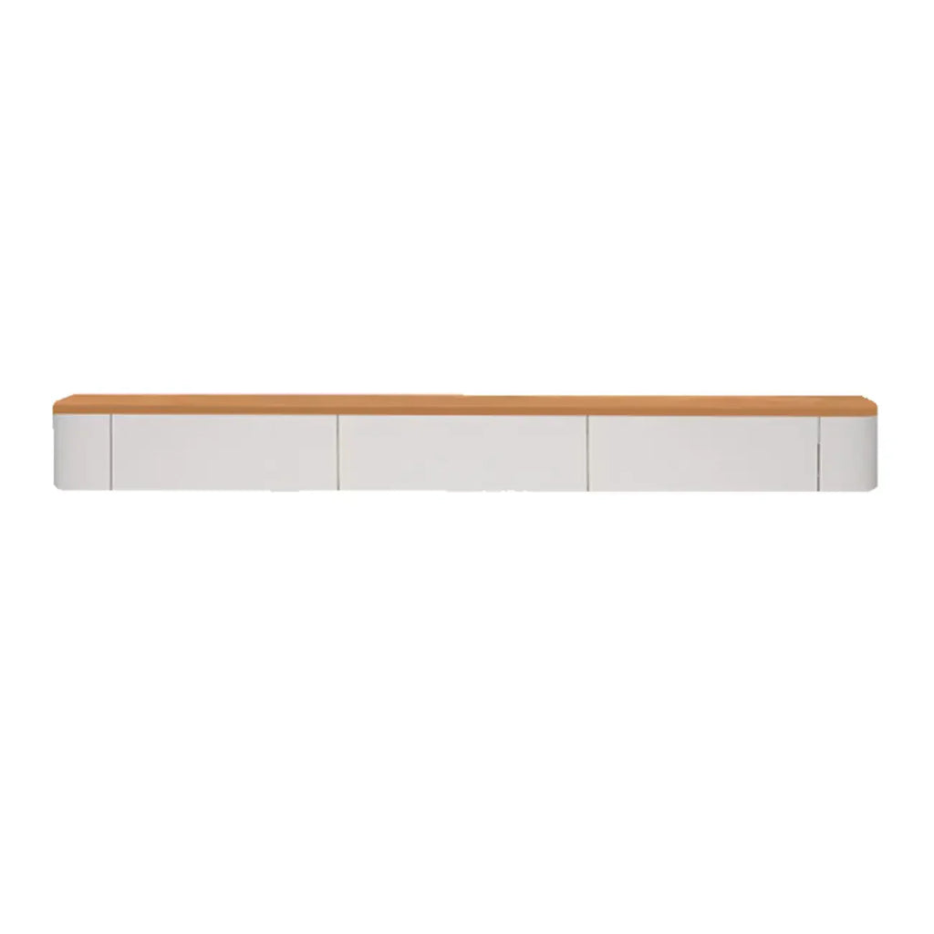 Meuble TV mural contemporain en bois blanc avec tiroirs