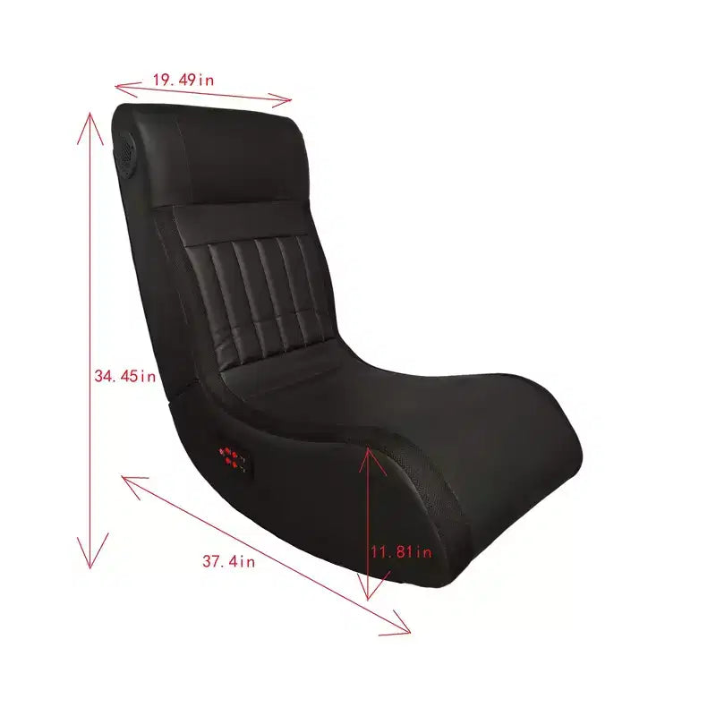 Fauteuil de jeu pliable au sol Bluetooth GDFStudio Claudia avec massage vibrant
