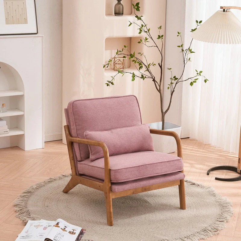 Fauteuil d'appoint rembourré Mid-Century Modern