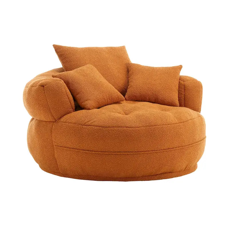 Fauteuil paresseux rond – Blanc/Bleu/Gris/Jaune/Orange/Rouge rosé/Bleu marine/Vert, Siège simple et double