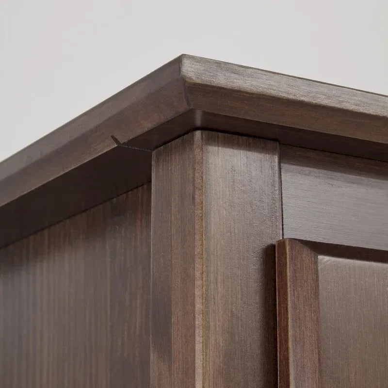 Armoire 2 portes en bois massif - 41x72x22