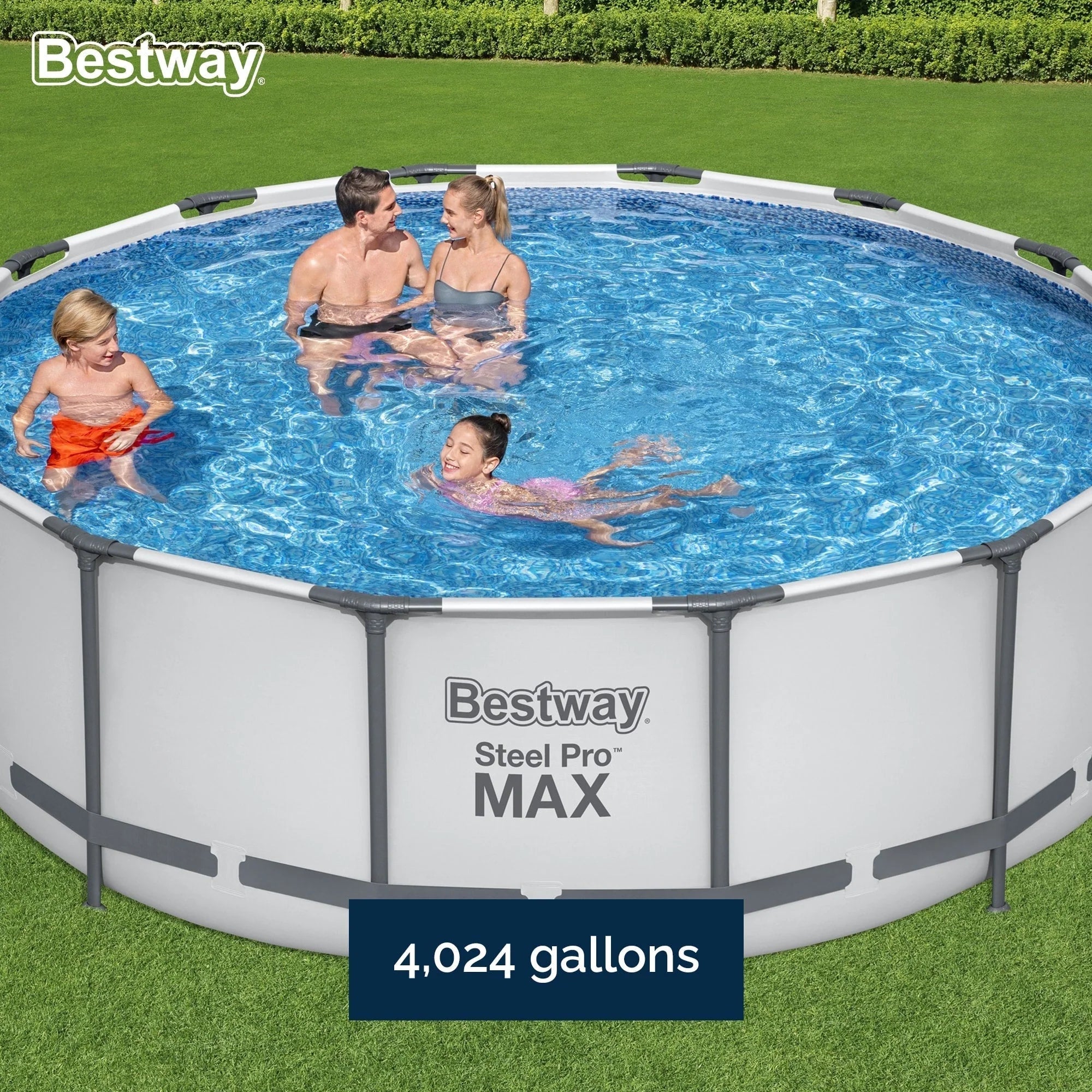 Piscine hors sol ronde Bestway Steel Pro MAX avec pompe et bâche