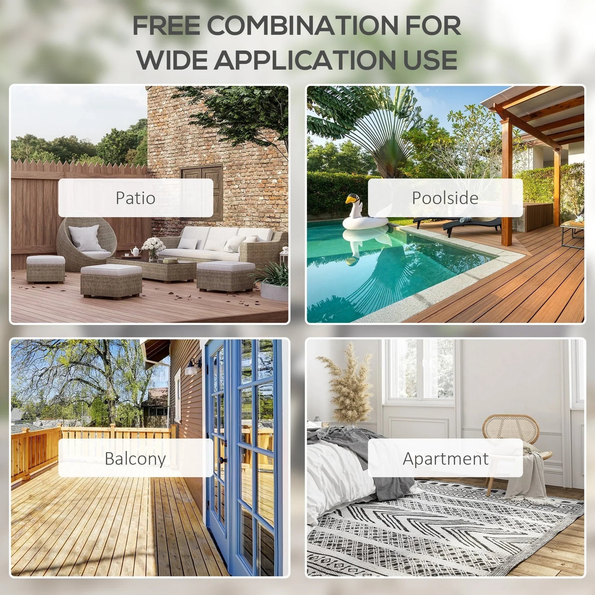 Lot de 4 chaises pliantes Outsunny au design simple et élégant, confortables pour la terrasse, le jardin et les voyages