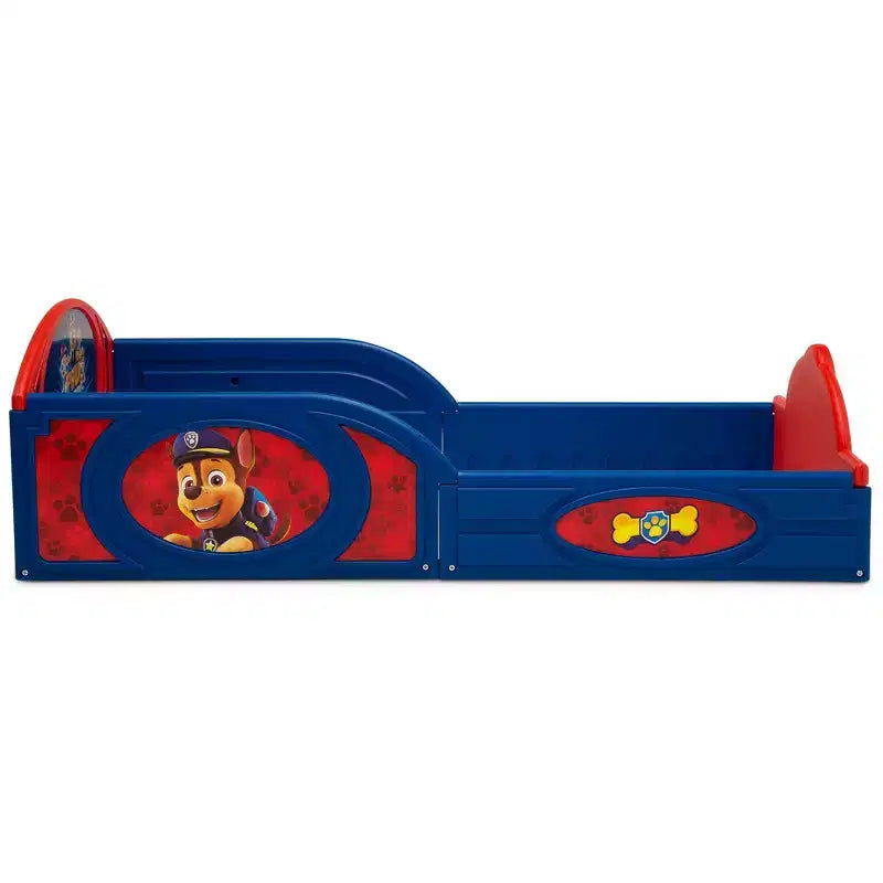 Lit pour enfant en plastique Delta Children « Sommeil et jeu » avec rails de protection intégrés – Pat' Patrouille
