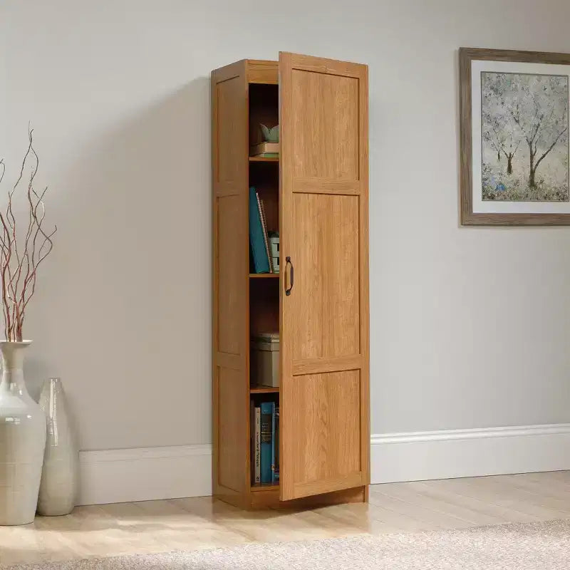 Meuble de rangement pour garde-manger - Chêne Highland, style traditionnel, 3 étagères réglables