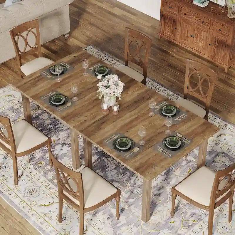 Table à manger carrée de 100 cm pour 2-4 personnes avec pieds en bois massif pour salon et salle à manger