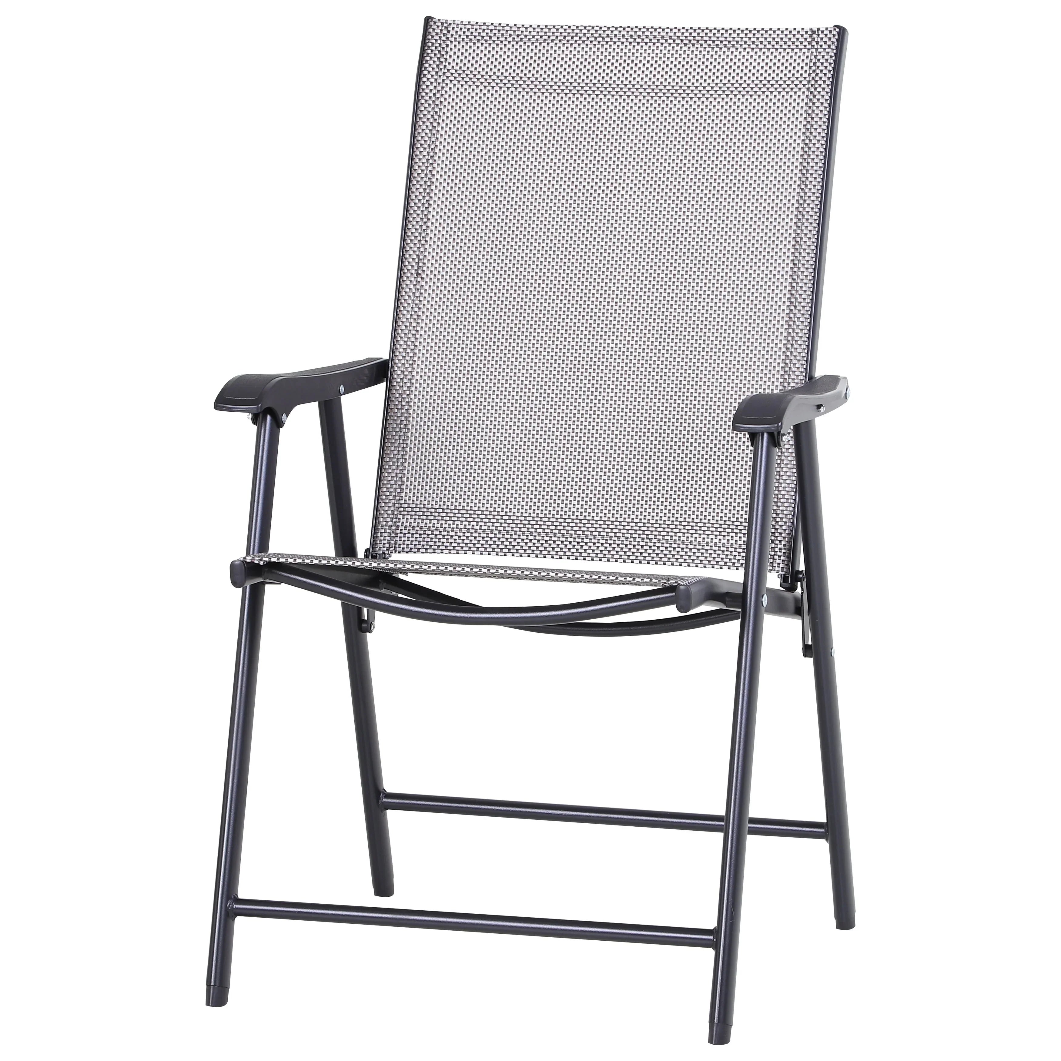Lot de 4 chaises pliantes Outsunny au design simple et élégant, confortables pour la terrasse, le jardin et les voyages