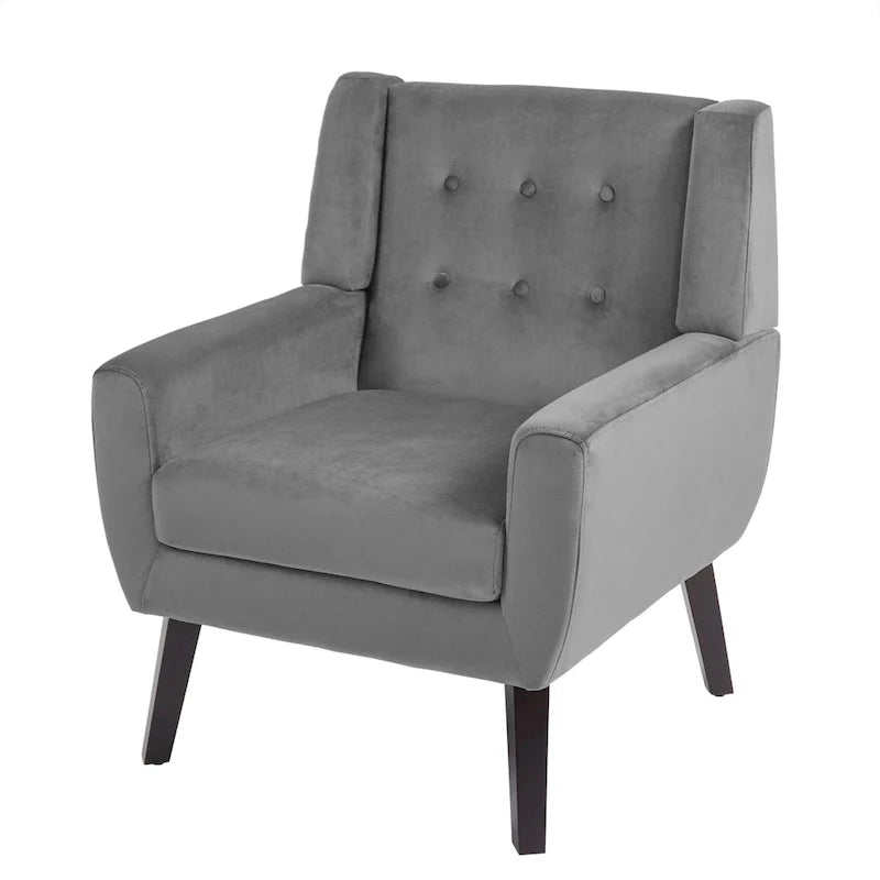 Lot de 2 fauteuils de salon en velours avec accoudoirs
