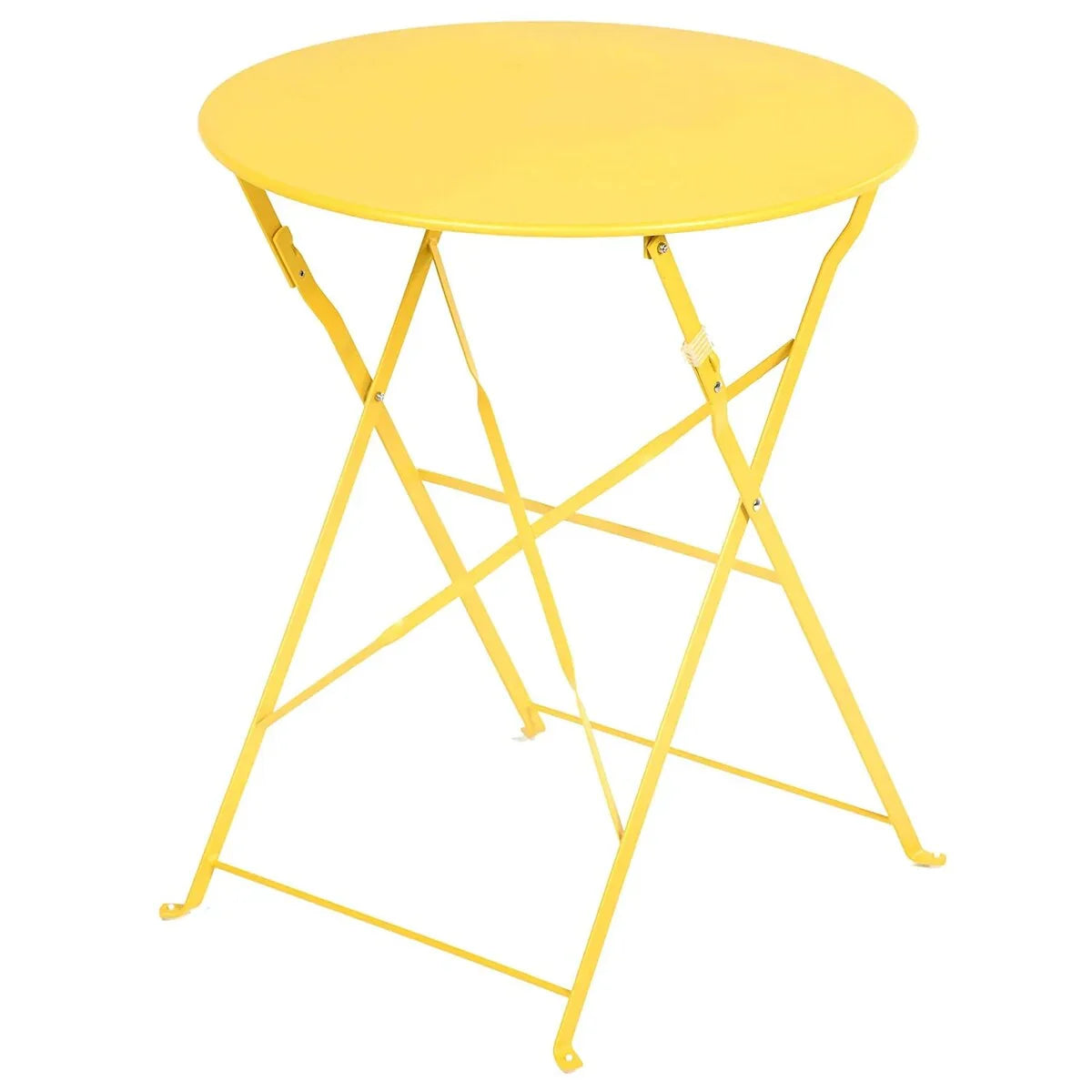 Ensemble bistrot pliant en métal 3 pièces, salon de conversation intérieur/extérieur résistant aux intempéries pour patio, cour, jardin
