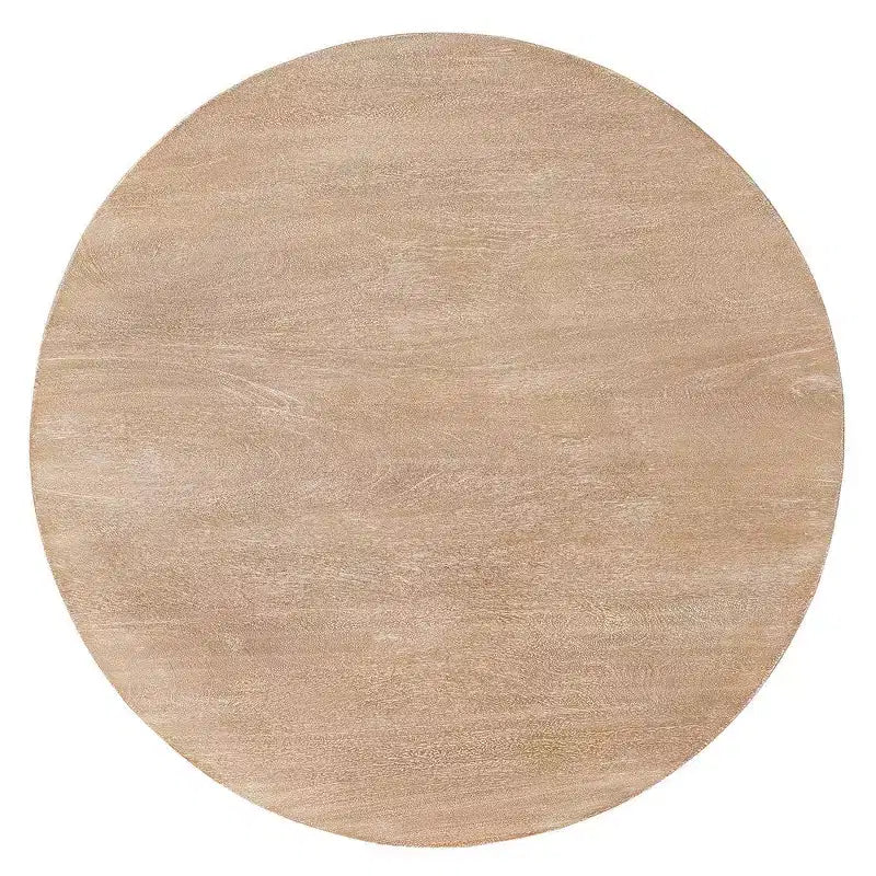 Table basse Royal Hampton, dessus rond de 32 pouces avec base en forme de traîneau ouverte