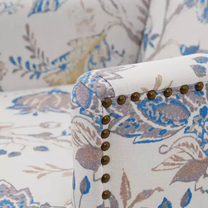 Fauteuil club contemporain Harrison Christopher Knight Home en tissu avec garniture cloutée