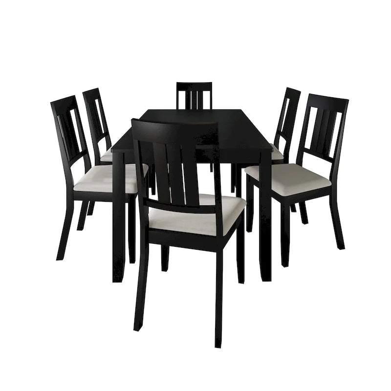 Ensemble de salle à manger classique 7 pièces en bois CraftPorch
