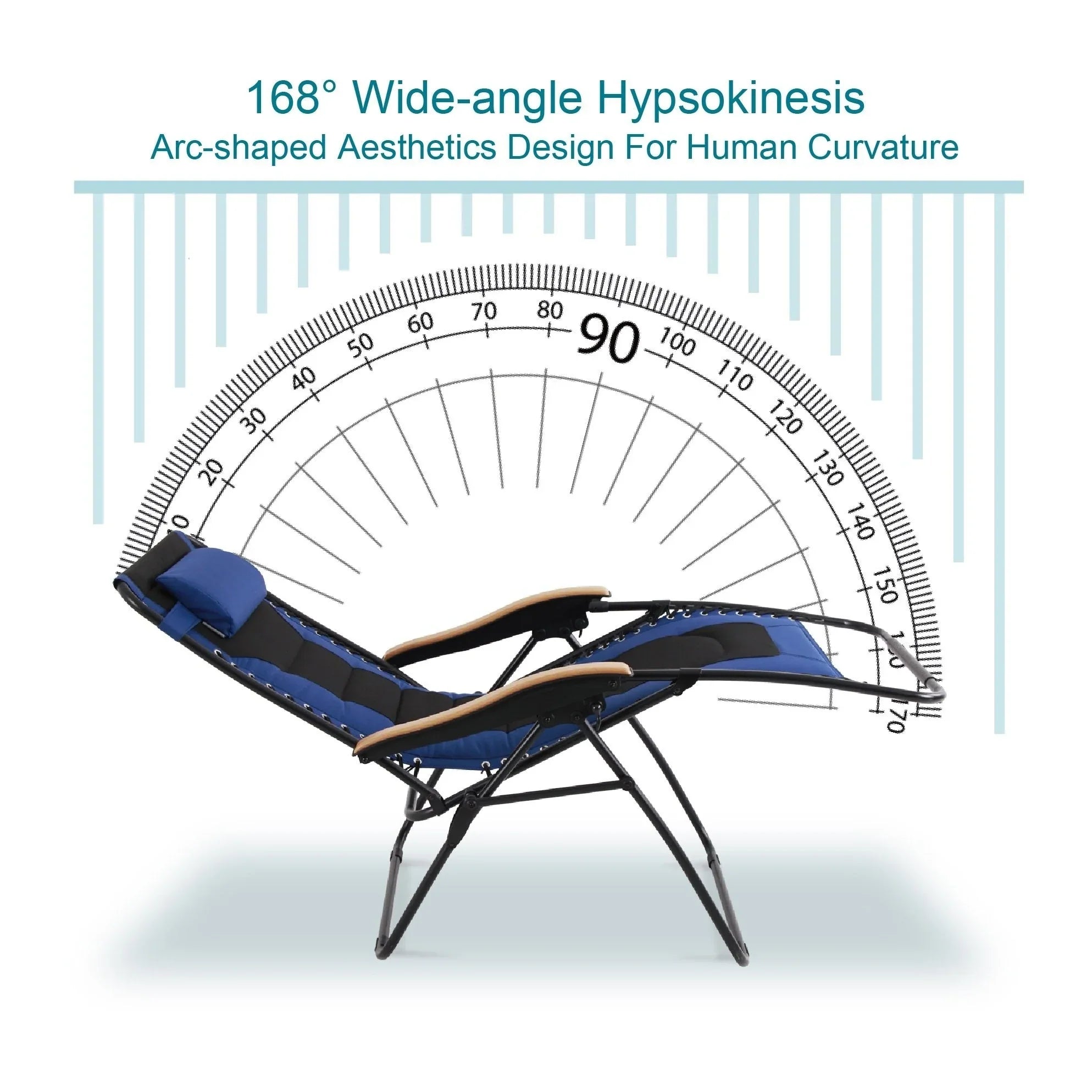 Fauteuil de relaxation zéro gravité XL surdimensionné rembourré avec accoudoirs plus larges et porte-gobelet réglable - N/A