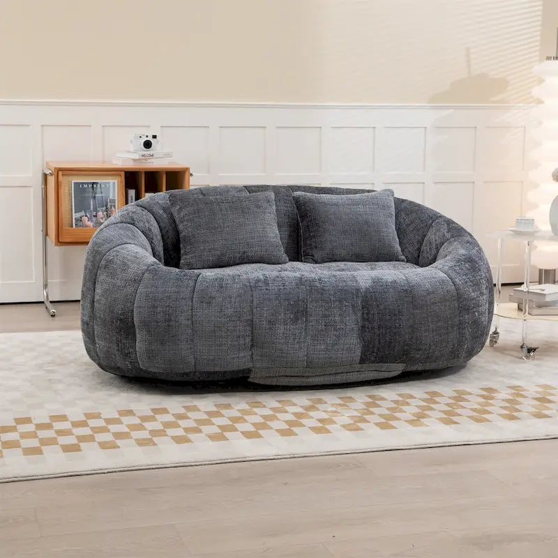 Fauteuil poire paresseux en chenille