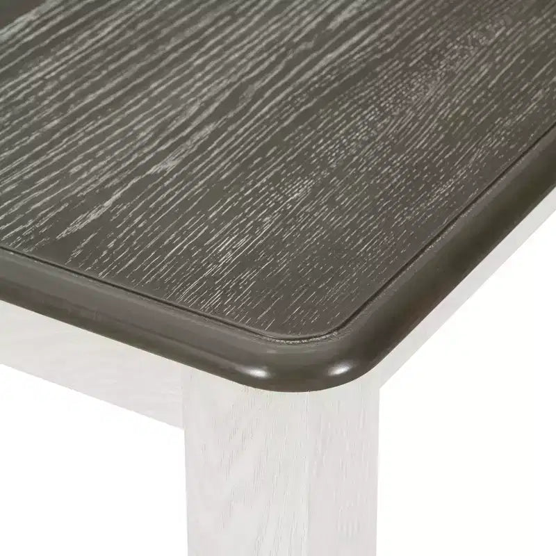 Ensemble de salle à manger extensible de style ferme pour 6 personnes, table rectangulaire et 6 chaises rembourrées