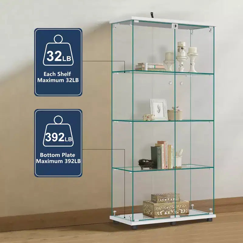 Vitrine en verre 64,5 X 32 avec serrure